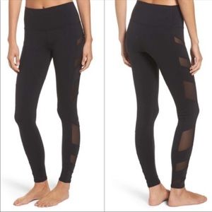 Alo yoga high waisted black mesh leggings